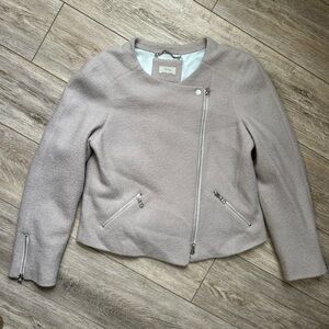 Wrap London Wool Jacket Blazer Light Gray Size 10